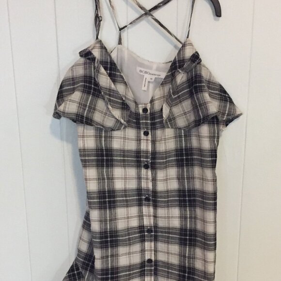 BCBGeneration Plaid Pleated Dress - Picture 1 of 4